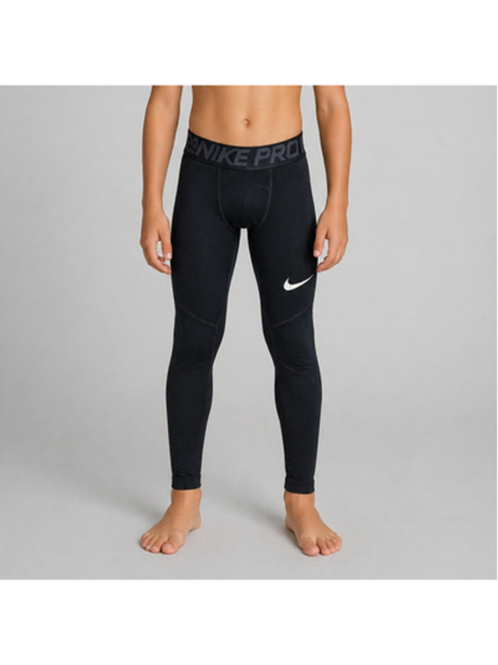 Nike pro L boys full length athletic tights under layering gear sports active